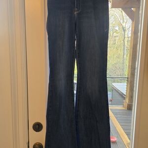 Good American Dark Blue Flare Jeans
